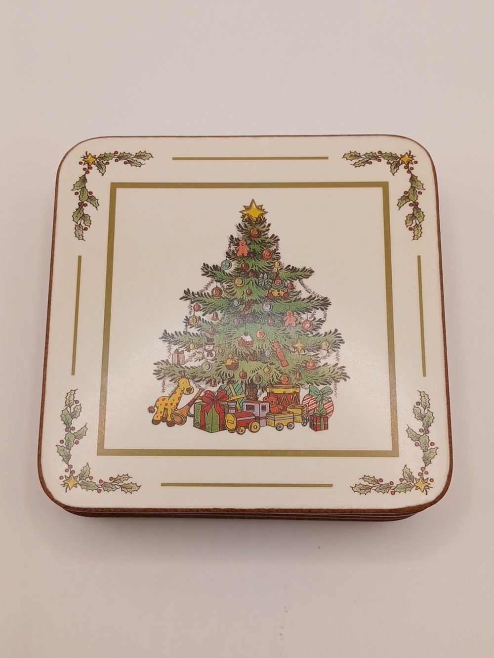 Pimpernel Christmas Tree Coasters Set of 6- No box